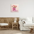 thumbnail image 3 of Stupell Industries Pink Blossom Boots Botanical & Floral Painting Gallery Wrapped Canvas Art Print Wall Art, 24 x 24, 3 of 8