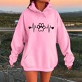 thumbnail image 2 of IWRICH Hoodie for Women Mens Cat Paw Sweatshirt Heart Graphic Hooded Pullover Pet Puppy Owner Lovers Matching Tops Yellow 130, 2 of 4