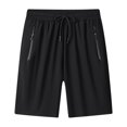 thumbnail image 4 of Cmfcve Men's Athletic Shorts Plus Size Versatile Lightweight Mens Shorts 5 Inch Elastic Waist Zip-Pocket Gym Shorts, 4 of 8