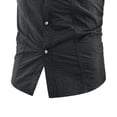 thumbnail image 5 of Short Sleeve Button Down Fishing Shirt for Men Regular Fit Nylon Work Shirt with Flap Pocket Work Utility Top for Men Size M-5XL Black, 5 of 5