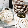 thumbnail image 5 of Christmas Ornaments, 12PCS White and Gold Embossed Christmas Balls Hanging Decorations for Tree Garland Wreath Indoor Outdoor Holiday Party Decor, 5 of 7