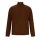 thumbnail image 4 of Blusa y camisa de manga larga con cuello alto para hombre, color liso, con cremallera, cuello alto, cubrecabezas, tejido elástico, estilo suéter, poliéster., 4 of 5