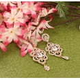 thumbnail image 4 of Sunsoul by Touchstone Indian Bollywood Exotic Victorian Inspired Floral Work White Small Big Faceted Rhinestone Designer Jewelry Chandelier Earrings In Gold Tone For Women., 4 of 5