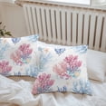 thumbnail image 5 of Outdoor Waterproof Pillow Covers Pack of 2, Ocean Plant Life Ocean Coral Starfish Crab Decorative Throw Pillowcases Cushion Covers for Garden Patio Tent Sofa Couch, 20x20 inch, 5 of 8