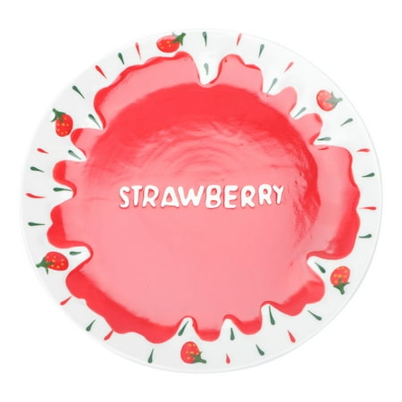 

1PC Creative Lovely Strawberry Ceramic Plate Ceramic Food Tray Container