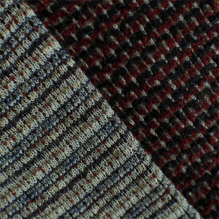 Belted Textured Wool Blend - Multi Wool Blend Novelty Textured Sweater Knit, Fabric By the Yard
