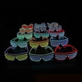 thumbnail image 3 of Neón Led Light Up Shutter Gafas intermitentes Gafas para discoteca Halloween Rave Party Disco, 3 of 4