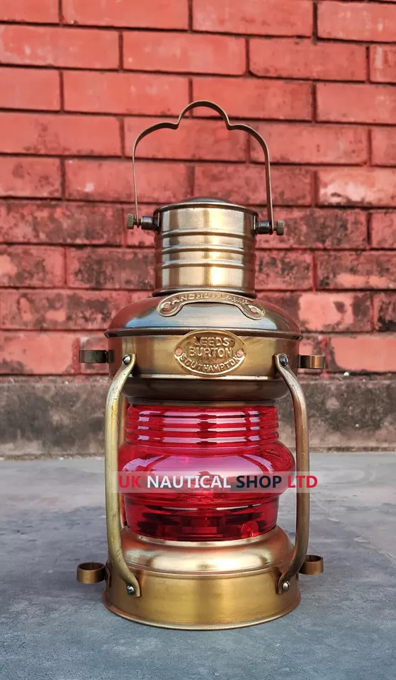 Nautical hanging red oil lamp - Maritime ship working lantern Nautical Oil Lamps Ship Light
