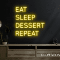 thumbnail image 2 of Glowneon Eat Sleep Dessert Repeat Neon Sign, Dessert Store Led Light, 2 of 5