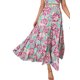 thumbnail image 2 of Txlixc Falda de verano para mujer Boho cintura elástica plisada línea A fluida falda larga de playa con bolsillos Txlixc  Moda, 2 of 6