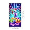 thumbnail image 3 of weibbin Easter Bunny Door Banner with Eggs - 35x71 Inch Vertical Polyester Flag for Front Door, Spring Party Backdrop, Style E, 3 of 6