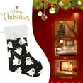 thumbnail image 5 of SKYSONIC Halloween Ghost Christmas Stocking 1pc, Large Fireplace Xmas Hanging Stockings with Plush Cuff for Family Holiday Party Decorations, 17.71 x 12.20 Inch, 5 of 7