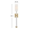 thumbnail image 3 of 47610LCB Hinkley Lighting Anika - 10W 1 LED Large Wall Sconce-36 Inch Tall and 4.75 Inch Wide-Lacquered Brass Finish, 3 of 8