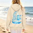 thumbnail image 5 of Trendfront Womens Ocean Graphic Zip Up Hoodies Drawstring Hood Long Sleeve Surfboard Back Print Side Pockets Casual Sweatshirts, 5 of 7