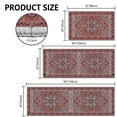 thumbnail image 2 of TECHVIDA Kitchen Rugs 3 Piece Set,Non Slip Machine Washable Kitchen Mats,Boho Vintage Abstract Kitchen Carpet for Farmhouse Living Room Hallway, 2 of 10