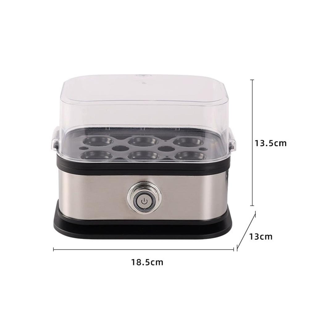 Electric Egg Cooker 6-Capacity, Auto Shut-Off Egg Boiler with Steam Poacher & Omelet Function for Home, Dorm, Office