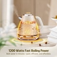 thumbnail image 7 of HIBIBUD 2026 New Retro Electric Kettle - 1.7 Liters / 57.5 Ounces Tea Kettle with Thermometer,All Stainless Steel,1200 Watts Fast Boiling,Bpa-Free,Cordless,Automatic Shut Off - Pearl White, 7 of 7