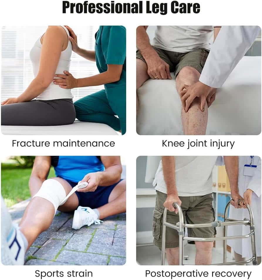 Adjustable Full Hip Leg Brace for Post-Activity Support, Hinged Knee Ankle Foot Orthosis for Men and Women, Comfortable & Breathable Design
