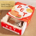 thumbnail image 4 of Ruiboury Boîte à Collations, Lit pour Animal, Rectangulaire Entièrement Fermé biscuit Universel Chat Rouge m, 4 of 6