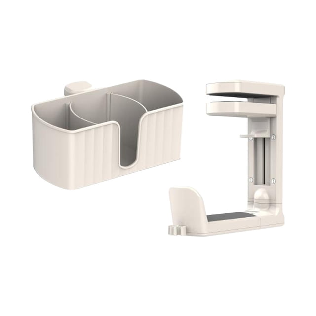 Soporte para vasos de escritorio, portalápices, organizador desmontable con pinza para mesa, debajo del escritorio, colgador para auriculares, soporte