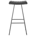 thumbnail image 4 of SAFAVIEH Akito 30"H Mid-Century Bar Stool, Black, Set of 2, 4 of 7