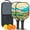 Black, variant on Pickleball Paddles Set Of 2, Fiberglass Surface, Vintage Floral Print, 4 Balls & Bag