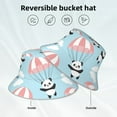 thumbnail image 5 of Easygdp Cute Panda Flying In The Sky Double-Sided Reflective Fisherman Hat,Sun Visor,Casual Hat,Fluorescent Hat,Suitable For Outdoor And Night Walking,Unisex, 5 of 9