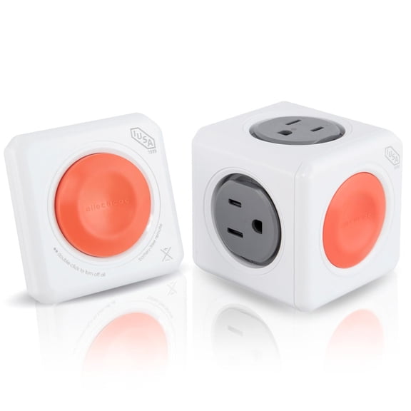 Multicontacto y Supresor de Picos eCUBE IUSA  control remoto blanco