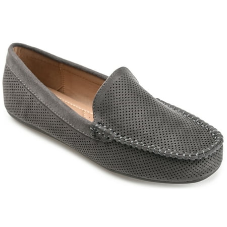 

Journee Collection Womens Halsey Wide Width Comfort Insole Slip On Round Toe Loafer Flats