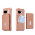 thumbnail image 2 of Dteck Detachable Wallet Case for Google Pixel 9A with Stand, Strong Magnetic Card Holder Case Compatible with MagSafe, Shockproof PU Leather RFID Blocking Flip Credit Purse Cover, Rosegold, 2 of 8