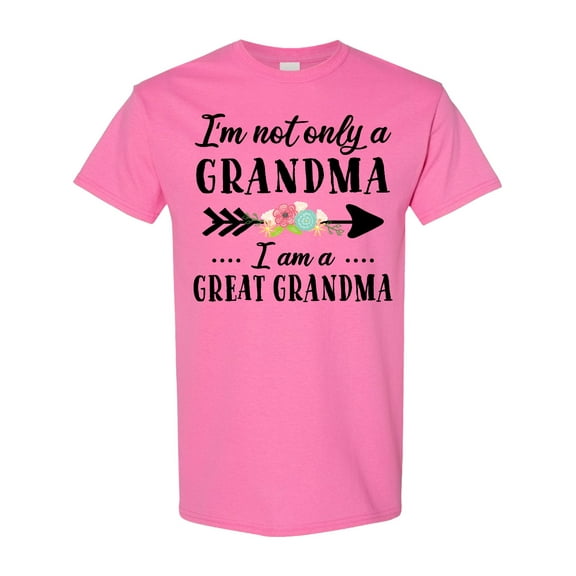Inktastic I'm Not Only a Grandma I'm a Great Grandma with Flowers T-Shirt