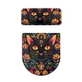 thumbnail image 2 of HELLHERO Colorful Cat Flowers Toilet Top Cover, Stretch Elastic Bottom Stays in Place, Comfortable and Practical Elastic Edge Fits All Toilet Shapes, Toilet Seat Covers, 2 of 8