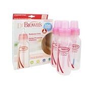 Dr. Brown's Natural Flow, Reduces Colic, Spit Up, Burping and Gas, Baby Bottles, Pink, 8 oz