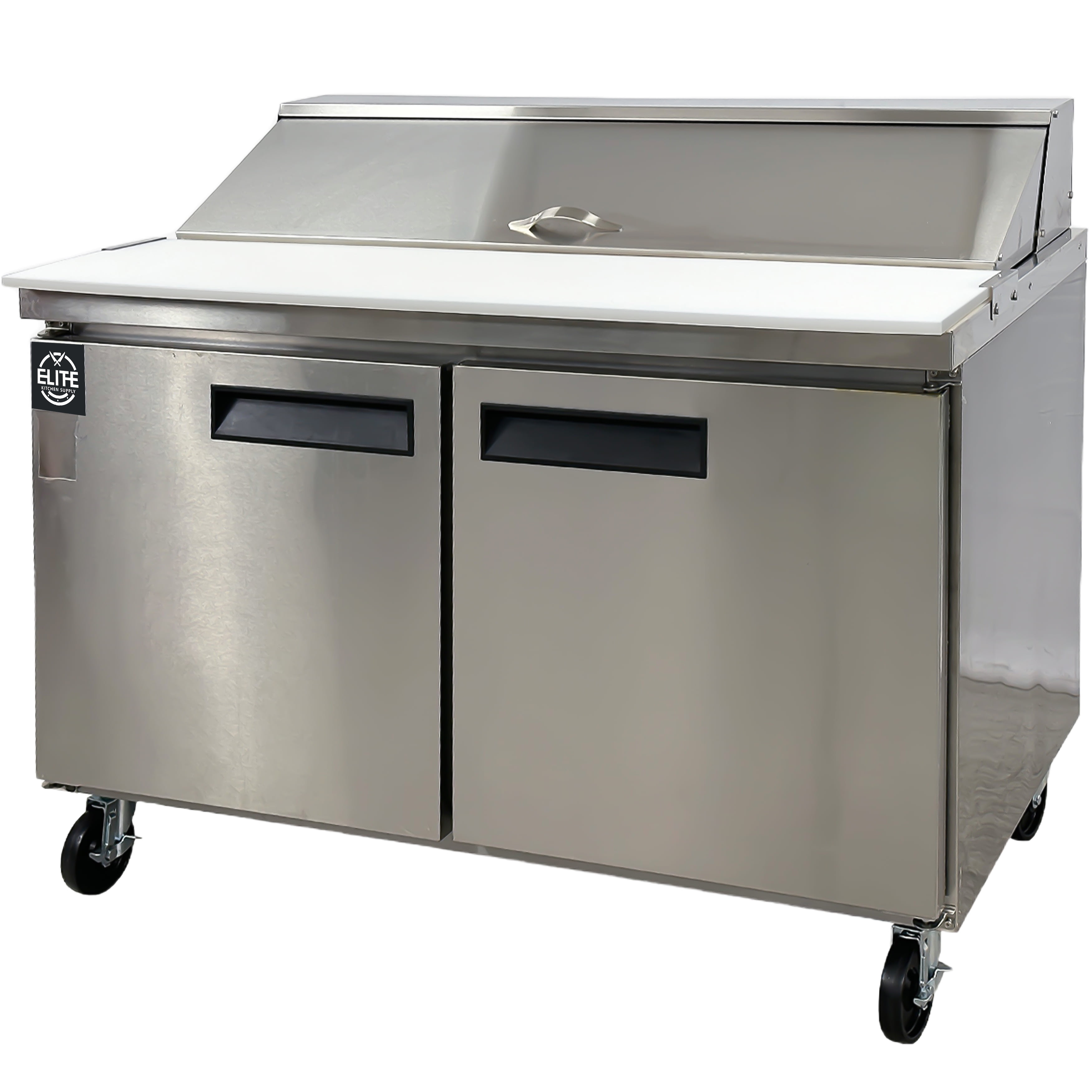Elite Kitchen 15 Cu. Ft. Sandwich Prep Commercial Table Refrigerator 60 in. Worktable Refrigerator Stainless Steel, NSF