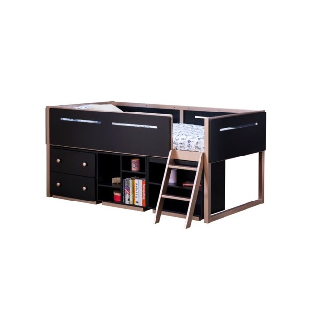 Acme Furniture 37985 Étagère (4 Compartiments), Noir & Or Rose