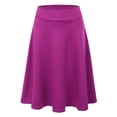 thumbnail image 1 of Doublju Women's Elastic High Waist Band Flared Midi Skirt (Plus Size Available), 1 of 4