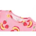 thumbnail image 2 of Topgal Rib Knit Pajama for Little Girls Toddler Snug Fit Pink Fruit Sleepwear Pjs Set Size 8, 2 of 7