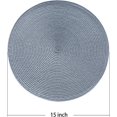 thumbnail image 2 of Round Placemats Set of 6 Washable 15 inch Round Table Mats Cotton Polyester Woven Braided Place Mats for Dining Table, 2 of 5