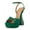 Green, variant on Women Graceful Rhinestones Platform Chunky High Heel Sandals Ankle Strap Round Open Toe Wedding Party Shoes Size 14 Green