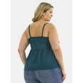 thumbnail image 3 of Terra & Sky Women's Plus Size Smocked Tank Top, Sizes 0X-4X, 3 of 5