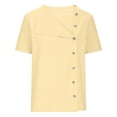 thumbnail image 4 of Birdeem Chemise Femme d'Été Surdimensionnée Coupe Ample Chemise Femme Rétro de Bureau Unie Coton Froissée Manches Courtes, 4 of 7