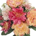 thumbnail image 6 of (2 pack) 23-inch Artificial Silk Peach Peony & Dahlia Mixed Flower Bouquet, for Indoor Use, by Mainstays, 6 of 9