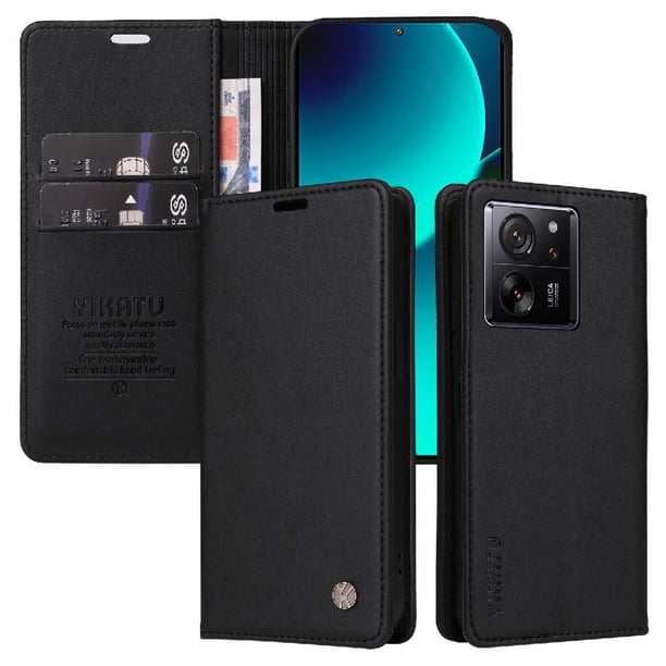 Funda para Xiaomi 13T/13T Pro Estuche de Cuero PU Tipo Cartera con Ranuras para Tarjetas y Cierre Magnético