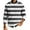 Black, variant on Men's Stripe Print Round Neck Long Sleeve Ribbed Knit Pullover, Sweater for Fall Winter Wardrobe, Versatile Top for Multiple Occasions,Pink,M