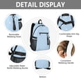 thumbnail image 4 of JIALIOU 14" Laptop Backpack Waterproof Airline Approved Stylish Casual Daypack for Travel Business College Work, Light Blue White Polka Dot, 4 of 8