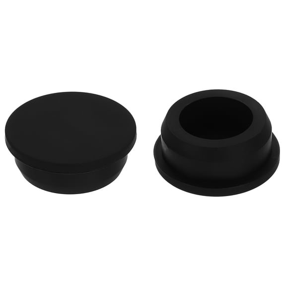 2Pack Silicone Hole Plug, Waterproof Round Rubber Stopper Sealing Plugs Tube Pipe End Caps Fit 38mm/1.5" Hole for Bathtub Bottle, Black