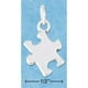 Sterling Silver Haut Polonais Puzzle Pièce Charme Symbole de l'Autisme – image 1 sur 1