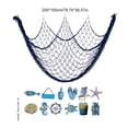 thumbnail image 2 of Coastal Style Fishing Net Wall Display Mesh with Sea Animal Ornaments,40*80in,Nautical Photo Hanging Decor, Vintage Wall Pendant for Bedroom Beach House Home Layout, 2 of 7