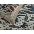 thumbnail image 4 of Ambesonne Rustic Quilted Bedspread Set 3 Pcs, Modern Botanical Wild Floral, Queen Size, Warm Taupe Dark Blue Ruby, 4 of 5