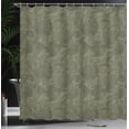 thumbnail image 4 of Ambesonne Vintage Palm Shower Curtain, Monochrome Leaves, 69"Wx84"L, Slate Brown Army Green, 4 of 5